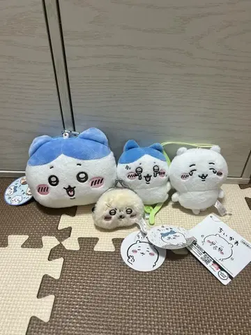 치이카와 (먼작귀) 패스 케이스 파우치 미니 가마구치 파우치 4개 세트
