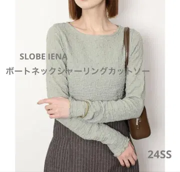 SLOBE IENA 보트넥 셔링 티셔츠