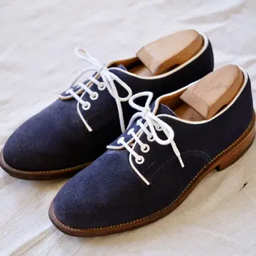 새상품급 Tricker's 트리커스 네이비 스웨이드 플레인토 4