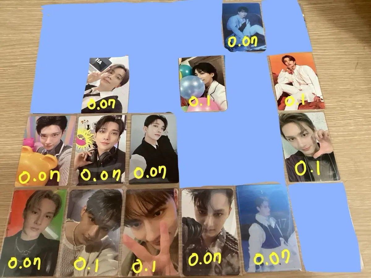 세븐틴 포카 판매 에스쿱스정한조슈아준호시원우우지디에잇민규도겸승관버논디노