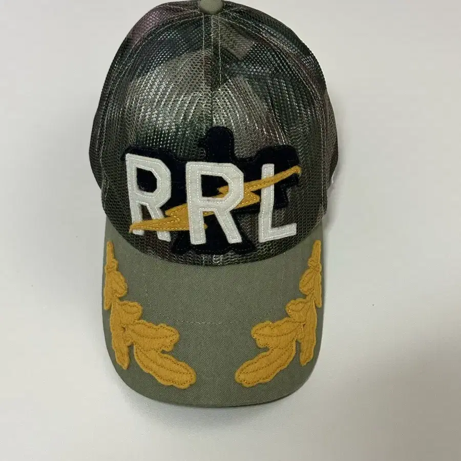 RRL(더블알엘) 월계관 로고 패치 메쉬캡 카모