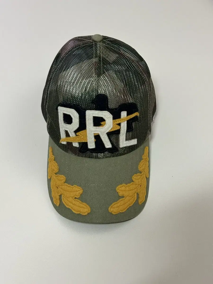 RRL(더블알엘) 월계관 로고 패치 메쉬캡 카모