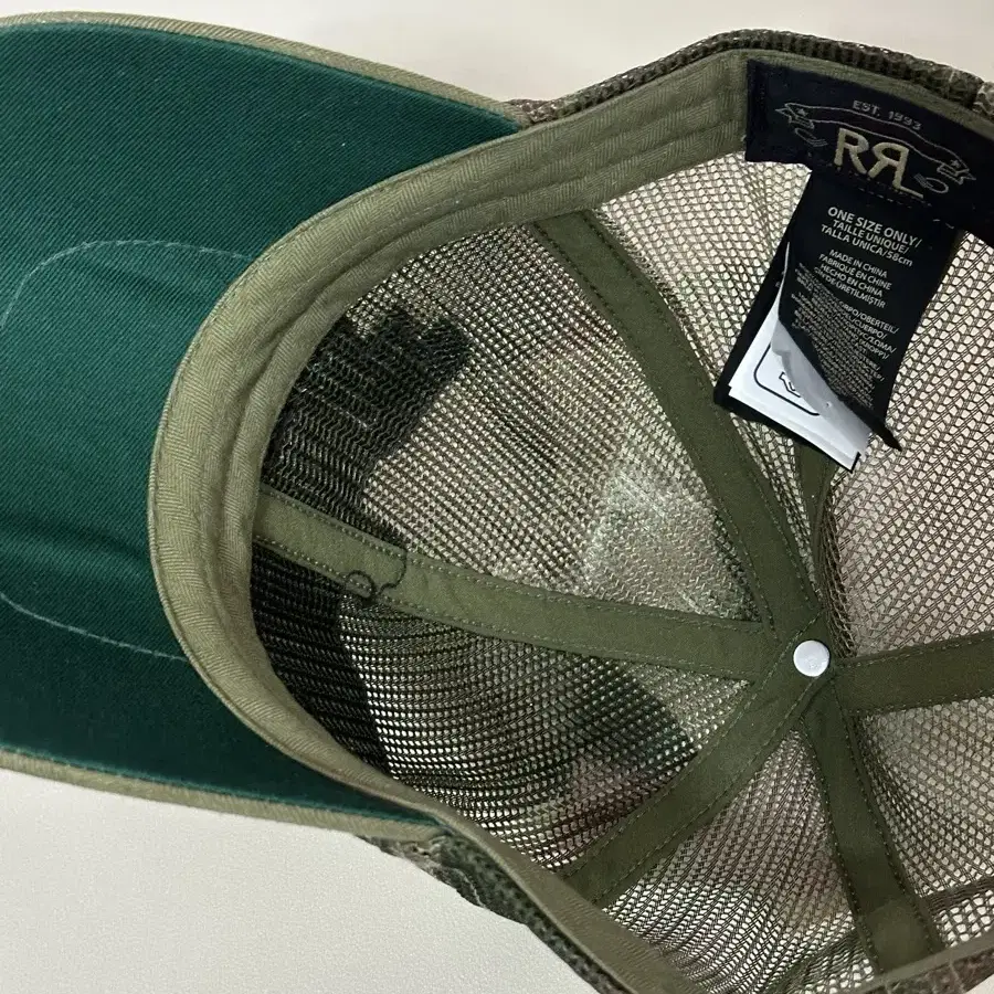 RRL(더블알엘) 월계관 로고 패치 메쉬캡 카모
