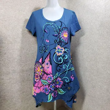 쿠스토 바르셀로나 튜닉 티셔츠 네이비 u6554c