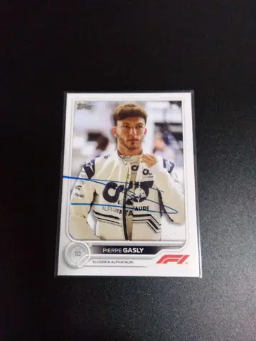 Topps F1 카드 피에르 가스리 친필 사인 포함