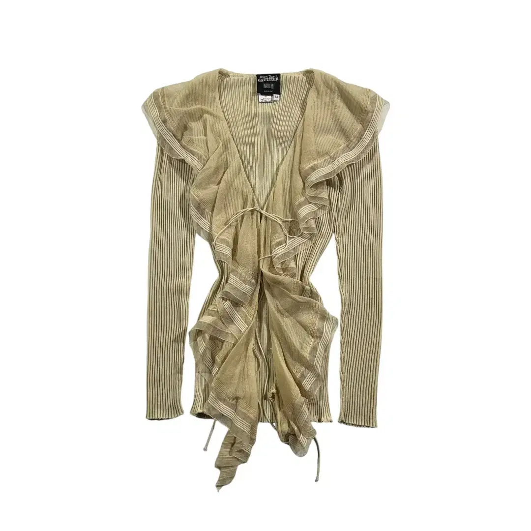 [Jean Paul Gaultier]  Jean Paul Gaultier Ruffle See-Through Bolero