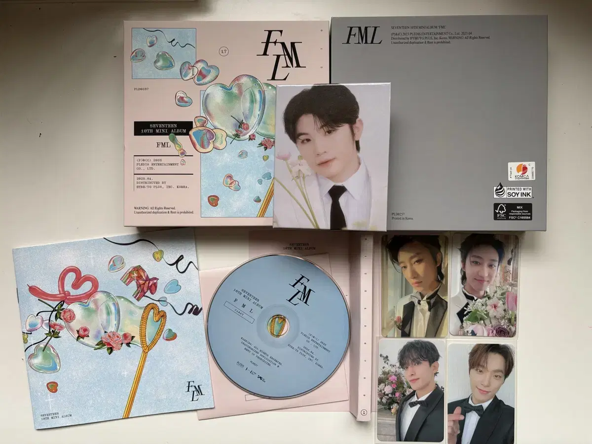 세븐틴 미니10집 FML 우지바인더 디에잇 도겸 디노 포카 4종 풀세트