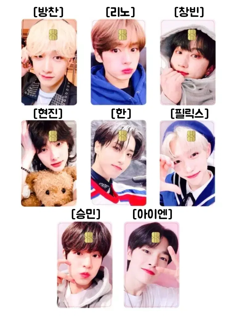 스트레이키즈 스키즈 카드스티커 비공굿 도무송 포토카드 포카