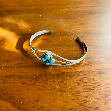 인디언 주얼리 터콰이즈 실버 뱅글