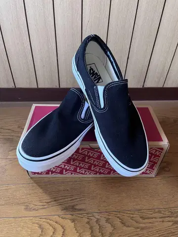 거의 새상품 VANS US 규격 슬립온 블랙 26.5