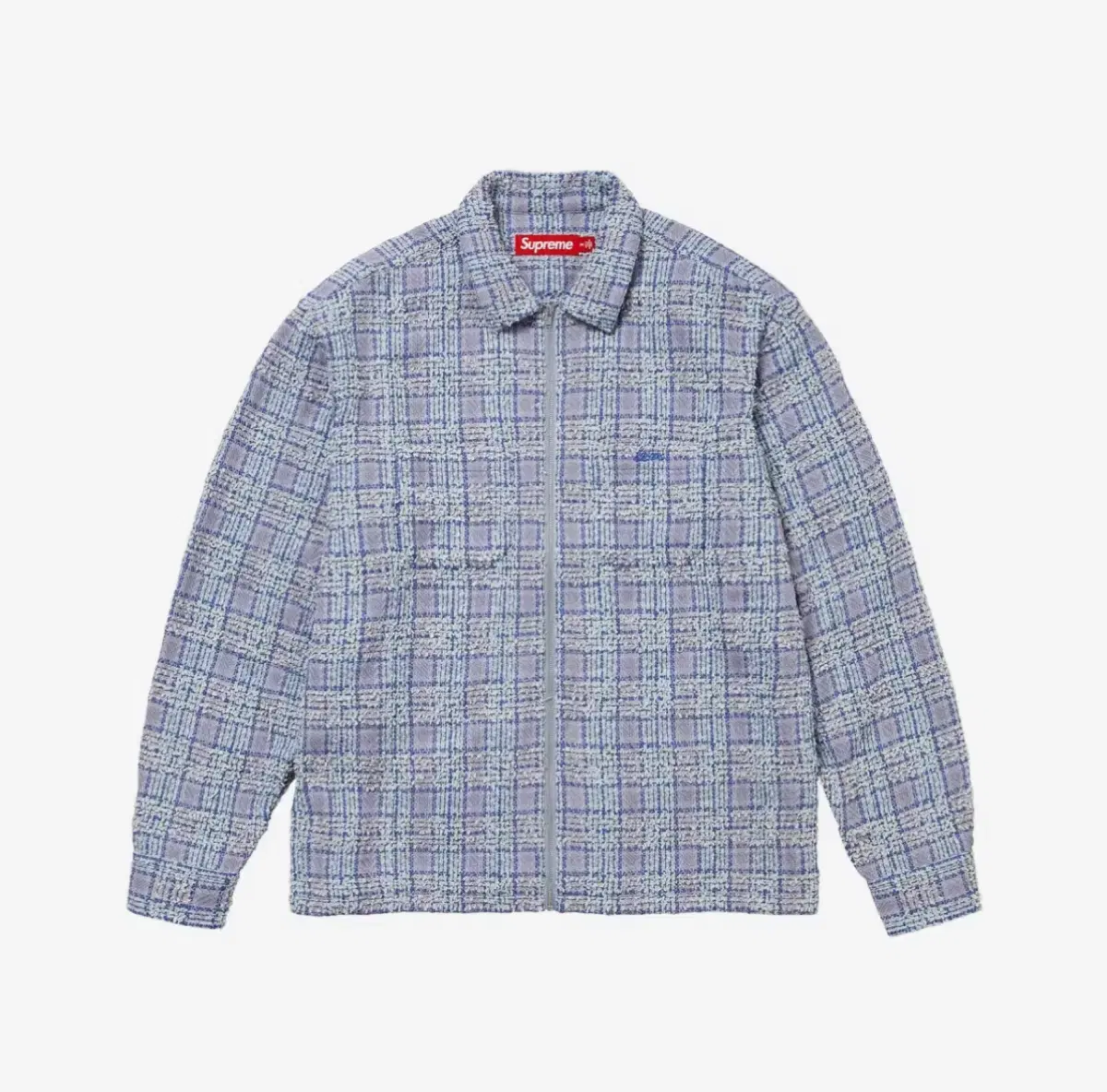 슈프림 부클 집업 셔츠 블루 - 24FW