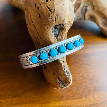 인디언 주얼리 터콰이즈 실버 뱅글