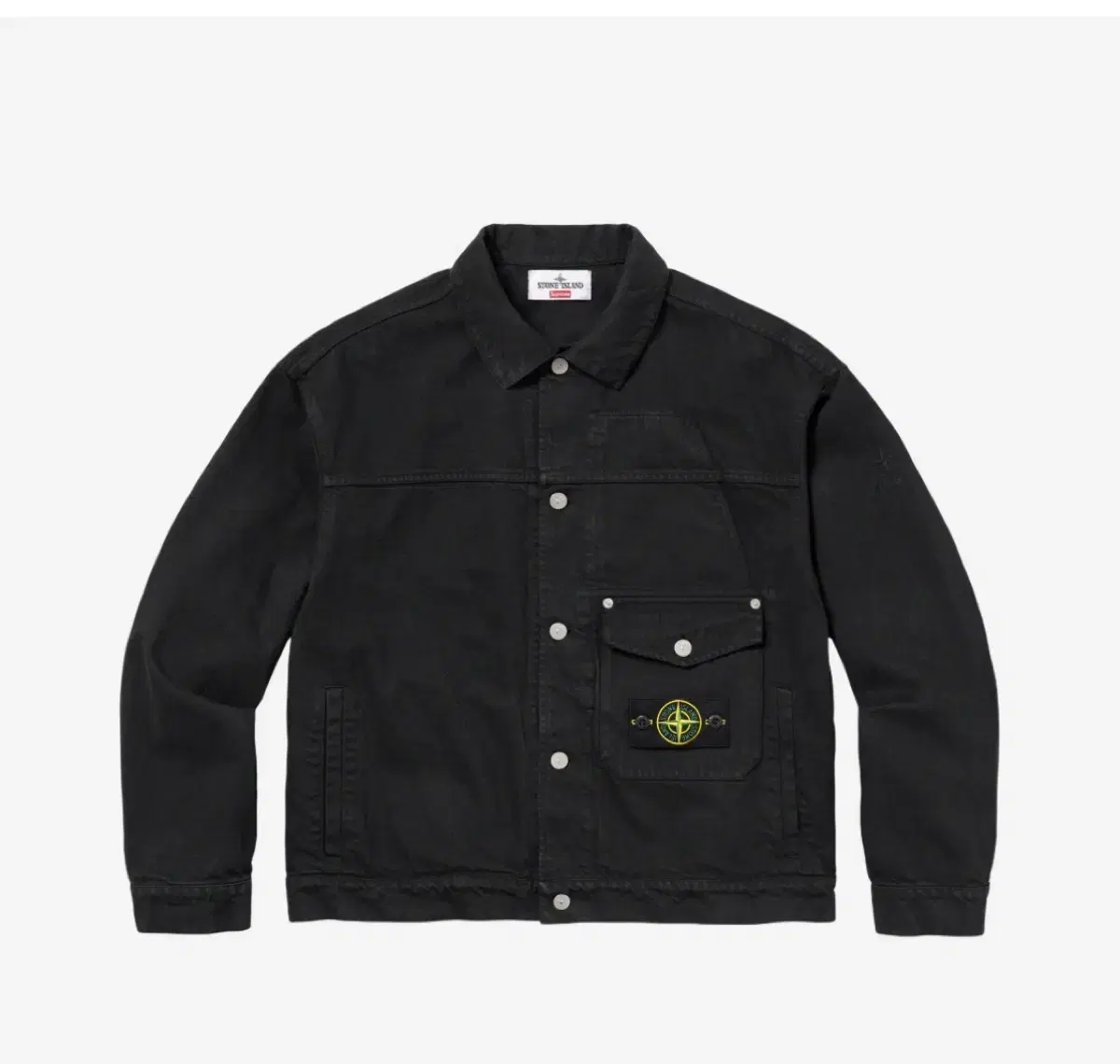 슈프림 x 스톤 아일랜드 데님 트러커 자켓 블랙 - 23FW