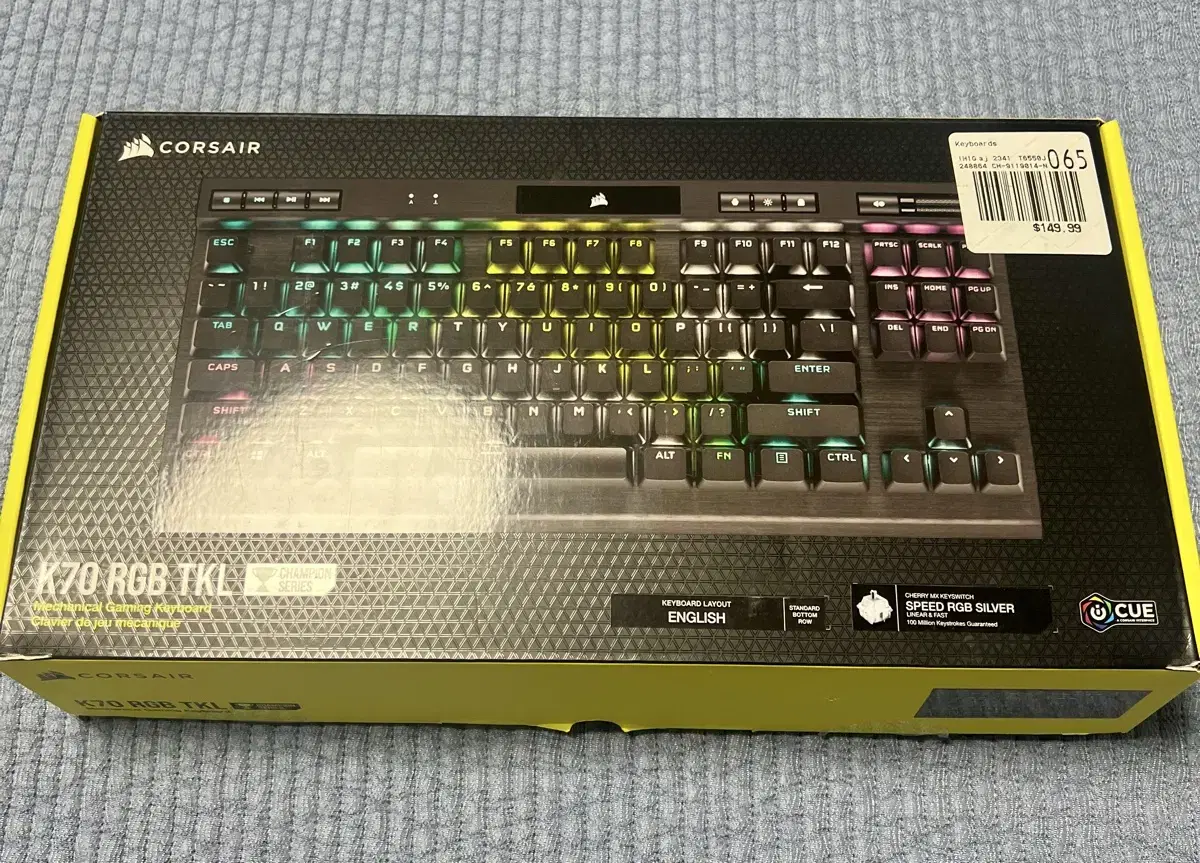 Corsair Gaming Keyboard K70 RGB TKL for sale
