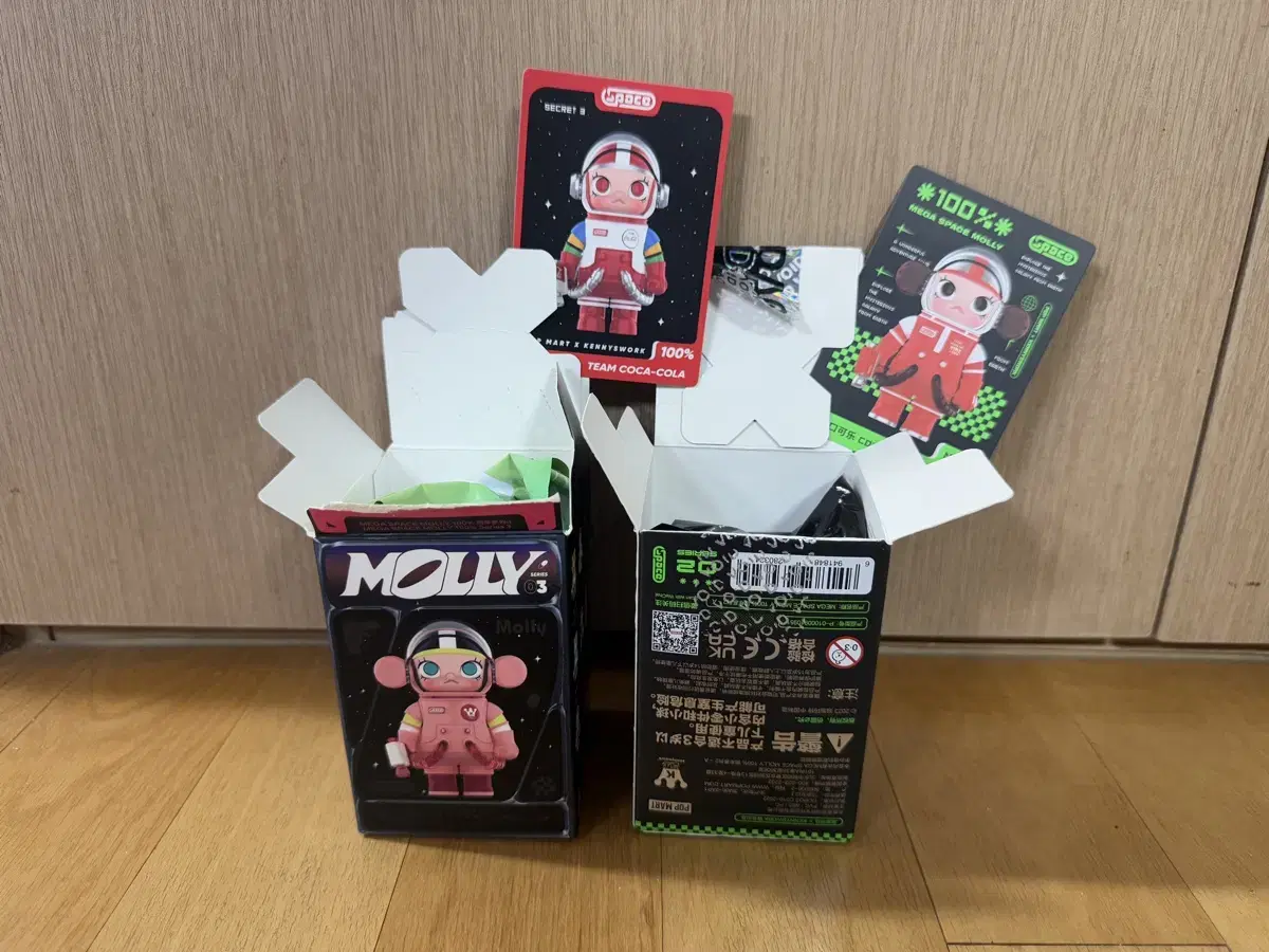 스페이스 몰리 100% 2탄, 3탄 코카콜라 팝마트 피규어