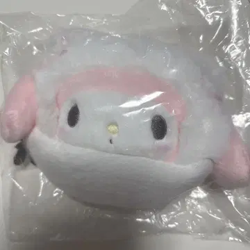 흰 고양이 발레리나 마이멜로디 페이스 모양 파우치