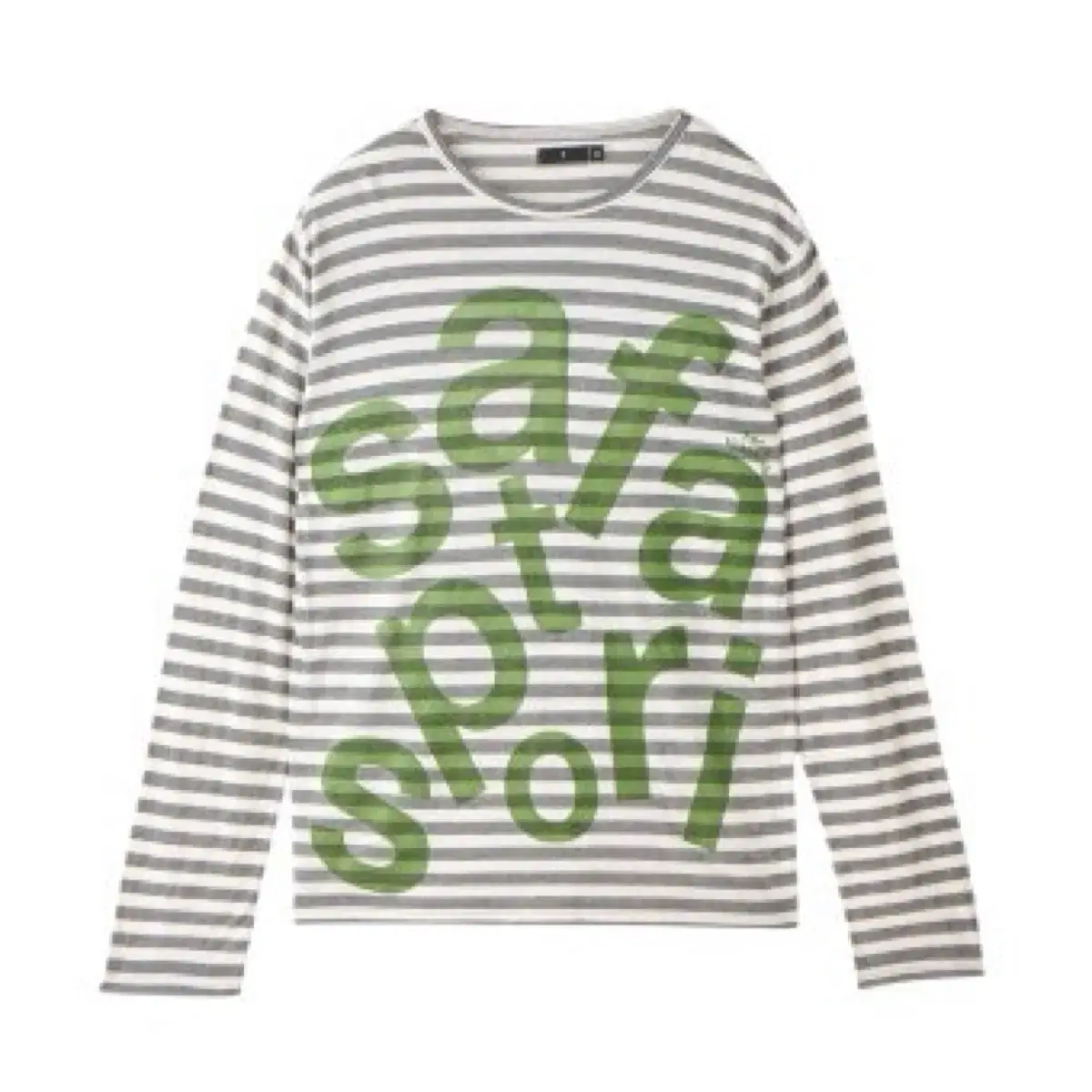[SAFARISPOT] 1/2 TICKETING STRIPE BORDER TEE 4COLORS NJZ着用 1/2 TICKETING STRIPE BORDER TEE (GREY) - safarispot | 60