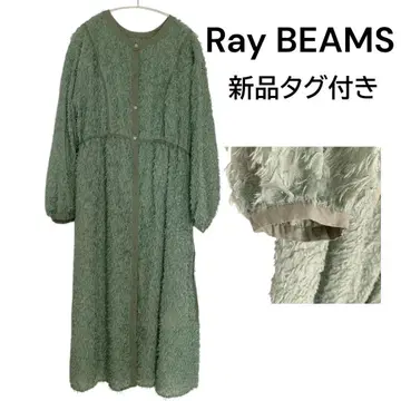 레이빔즈 프린지 리본 벨트 원피스 그린 Ray BEAMS