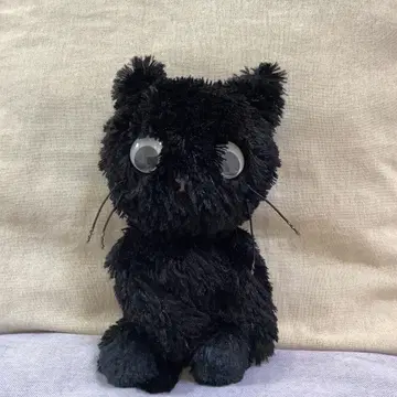 세키구치 검은 고양이 봉제 인형 레트로