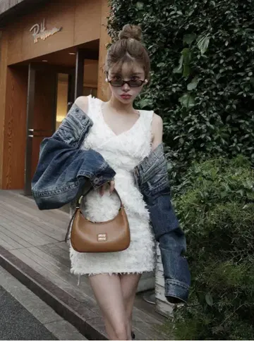 다리치 트위드 프린지 미니 원피스 FL