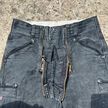 80s German Black Moleskin 빈티지블랙몰스킨워크팬츠 | 브랜드 중고