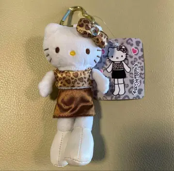 갸루 키티 발길이 긴 키티 마스코트 봉제 인형 레오파드 무늬