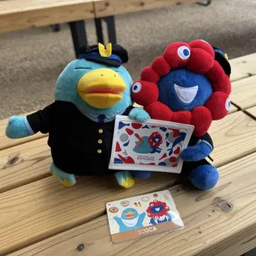 오사카 만국 박람회 ICOCA 카드 케이스 포함 역무원 봉제 인형 세트