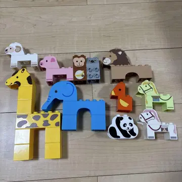 호빵맨 블록 라보 동물 블록 세트 컬러풀