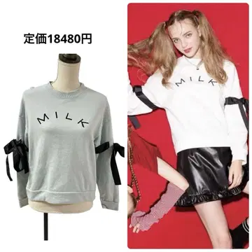 정가 18480엔 MILK Ribbon string 상의