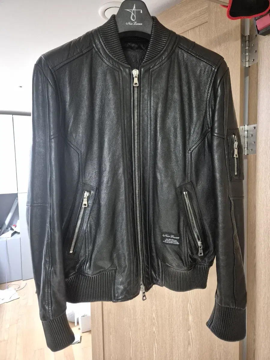 (100) Noir Larmes Black Label Leather Jacket