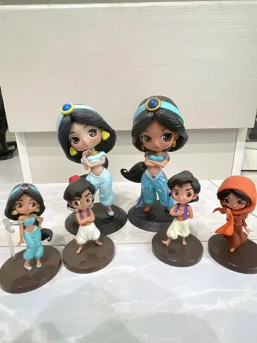 알라딘 재스민 피규어 6종 세트 Qposket