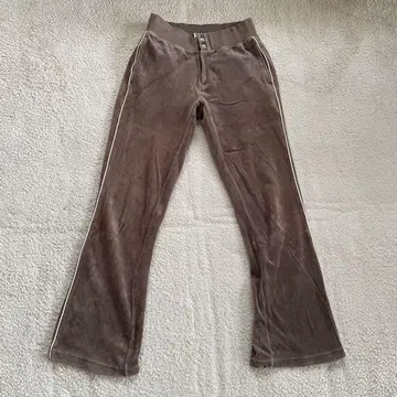 아디다스 트랙 팬츠 벨로아 사이드 라인 구제 의류 90s 브라운