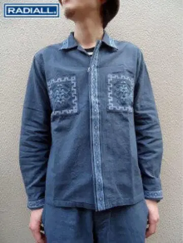 미사용 새상품 RADIALL 과테말라 셔츠 XL 긴팔 옷깃 셔츠