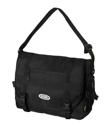 X-girl 백 OVAL LOGO MESSENGER BAG