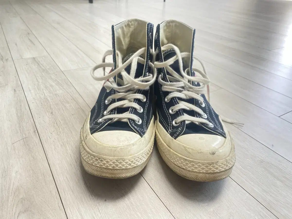 (265) 컨버스 x 플레이 꼼데가르송 척 70 하이 블랙