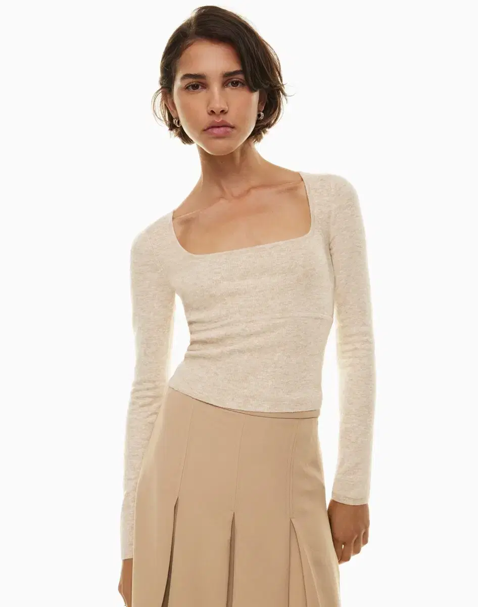 Aritzia wilfred 아리찌아 스퀘어넥 캐시미어 스웨터 탑