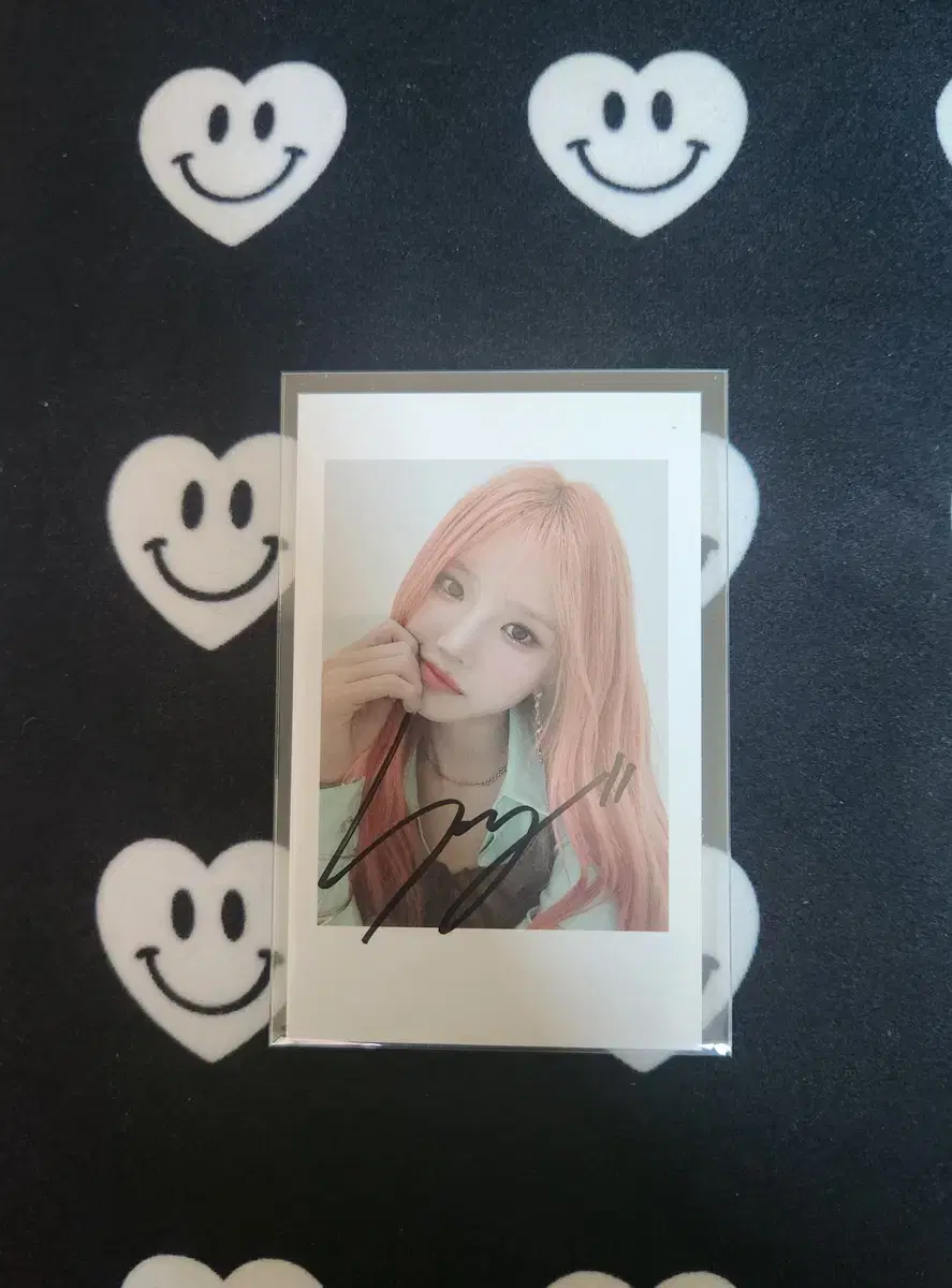 프로미스나인 체키 싸인 폴라로이드 송하영
