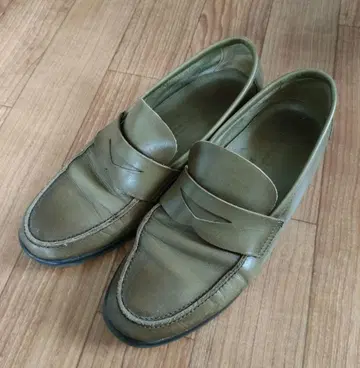라보키고시 웍스 가죽 로퍼 카키 23cm