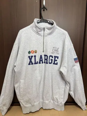 X-LARGE 맨투맨 하프 지퍼