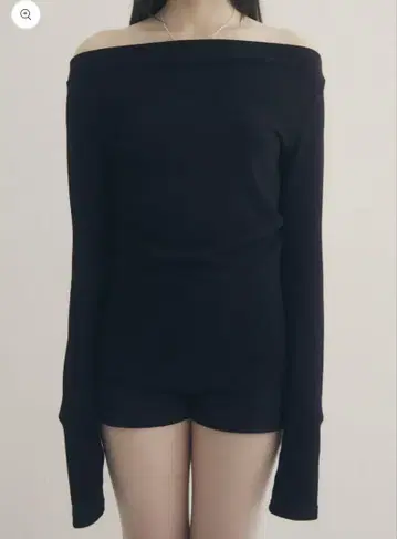 comme si 스튜디오 2웨이 슬릿 톱 (블랙)