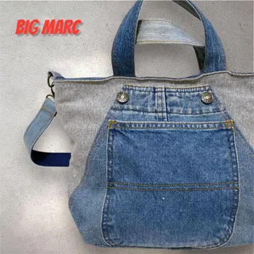 BIG MARC 리메이크풍 데님 2WAY 숄더 토트백