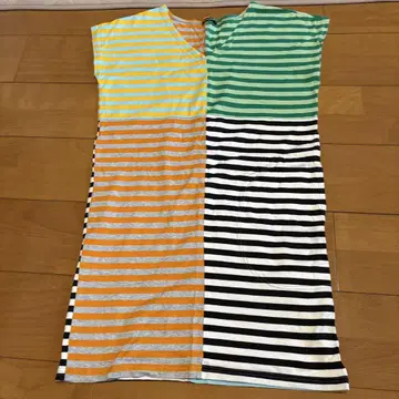 한정판! 포르투갈제 마리메꼬 멀티 컬러 보더 튜닉 S/marimekko