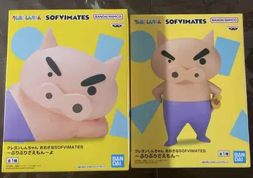 크레용 신짱 SOFVIMATES 부리부리자에몬 피규어 2종