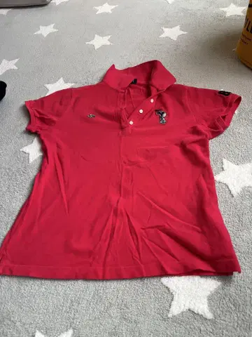 파리게이츠 빨간색 반팔 피케 셔츠