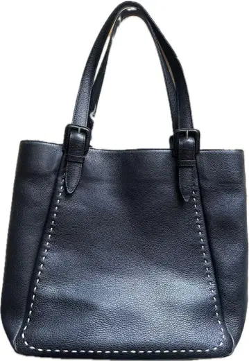 The HANDBAG by K's 키타무라 블랙 가죽 토트백