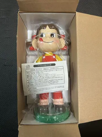 미사용 FUJIYA 후지야 페코짱 인형 (빨간색) 목 흔들기 피규어