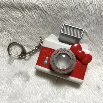 헬로키티 카메라 모양 라이트 키링