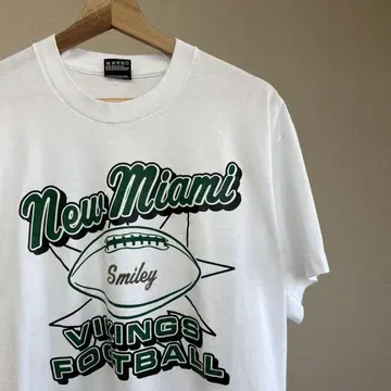 90s USA제 화이트 프린트 티셔츠 미식축구 L 사이즈 빈티지