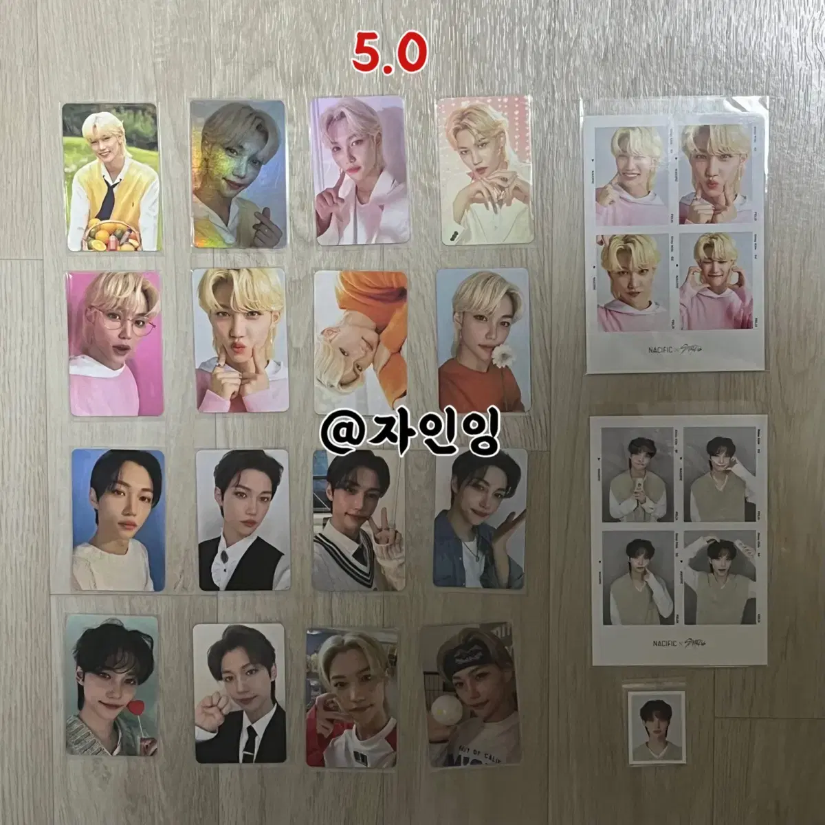 [풀구성/일괄] 스키즈 필릭스 네시픽 1~16차 포카 증사 네컷사진 양도