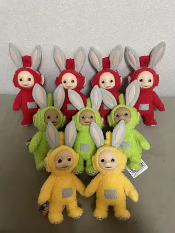 텔레토비즈 토끼 귀 봉제 인형 9개 세트